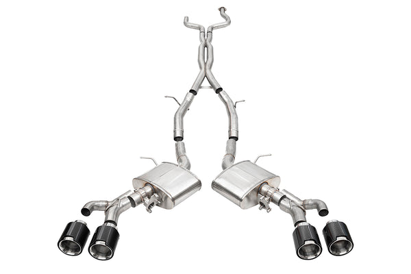 Corsa 22-25 Cadillac CT4 V Blackwing 3in Dual Mode Active Cat-Back 4.5in CF Polished Dual Rear Tip - 21317CF