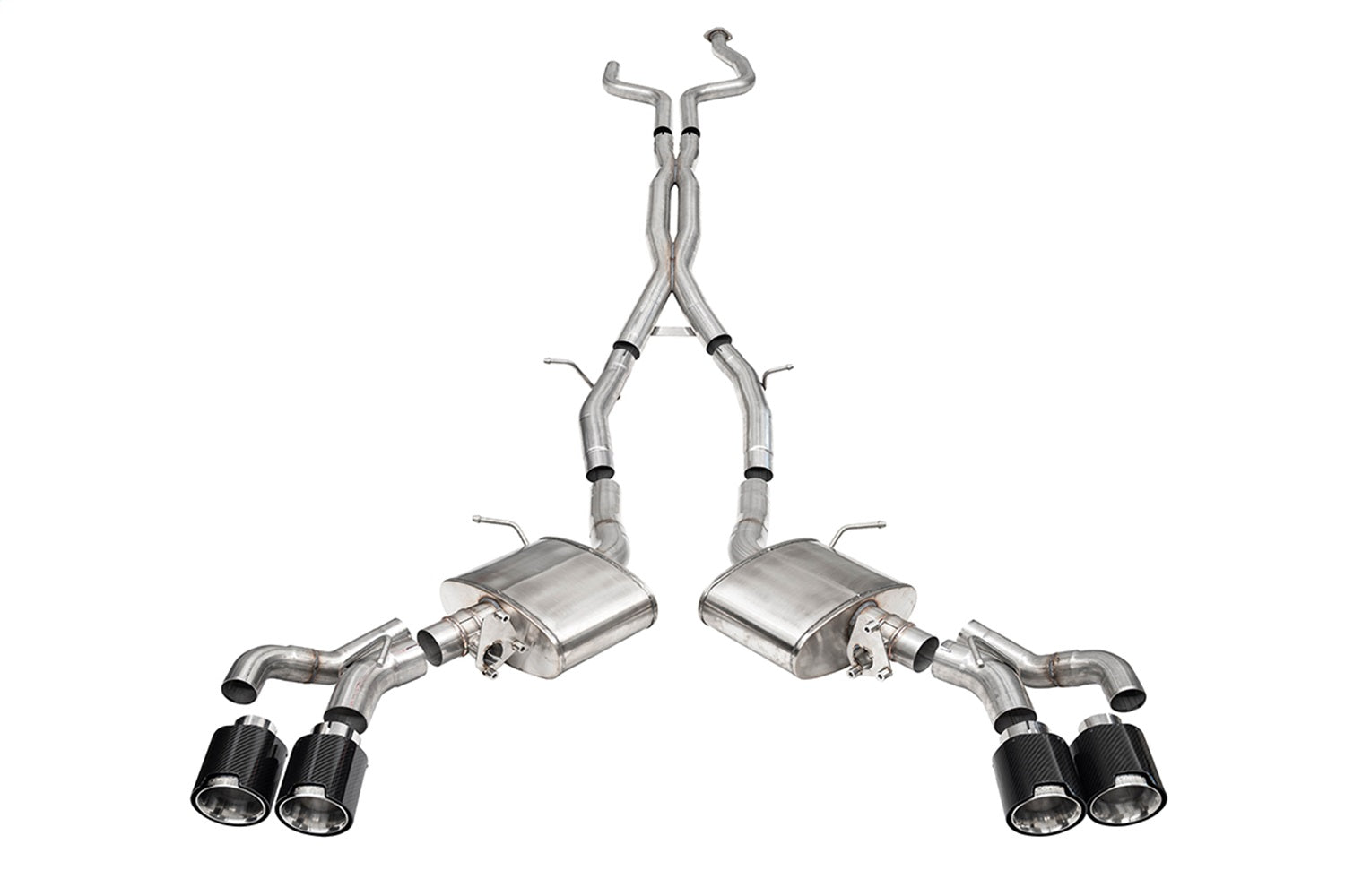 Corsa 2022-24 Cadillac CT5 V Blackwing 3in. Cat-Back w/ Act. Exh. - Dbl X-Pipe - Twin 4.5in. CF Tips - 21320CF