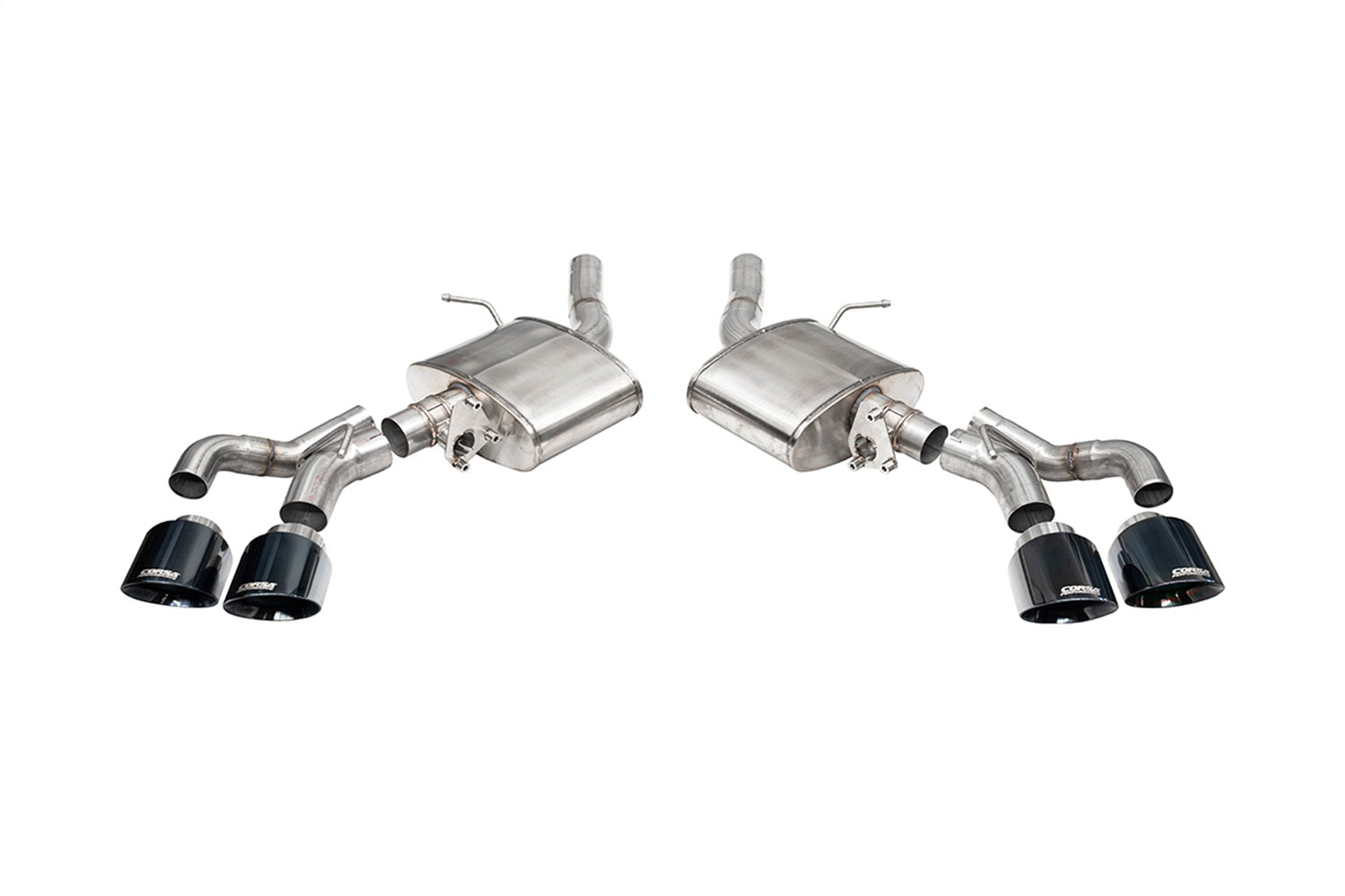Corsa 22-24 Caddy CT5-V Blackwing 3in Axle-Back - Act. Exh. - Dual Rear Exit - Twin 4.5in Tips - Blk - 21322BLK