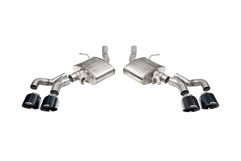 Corsa 22-24 Caddy CT5-V Blackwing 3in Axle-Back - Act. Exh. - Dual Rear Exit - Twin 4.5in Tips - Blk - 21322BLK
