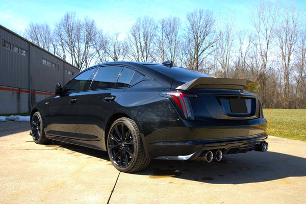 Corsa 2020+ Cadillac CT5-V 3in Cat Back Exhaust - 4.5in Black Carbon Fiber Twin Tips (Xtreme) - 21326CFBLK