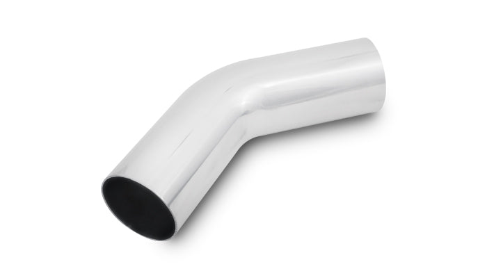 Vibrant 1.75in O.D. Universal Aluminum Tubing (45 degree bend) - Polished - 2157
