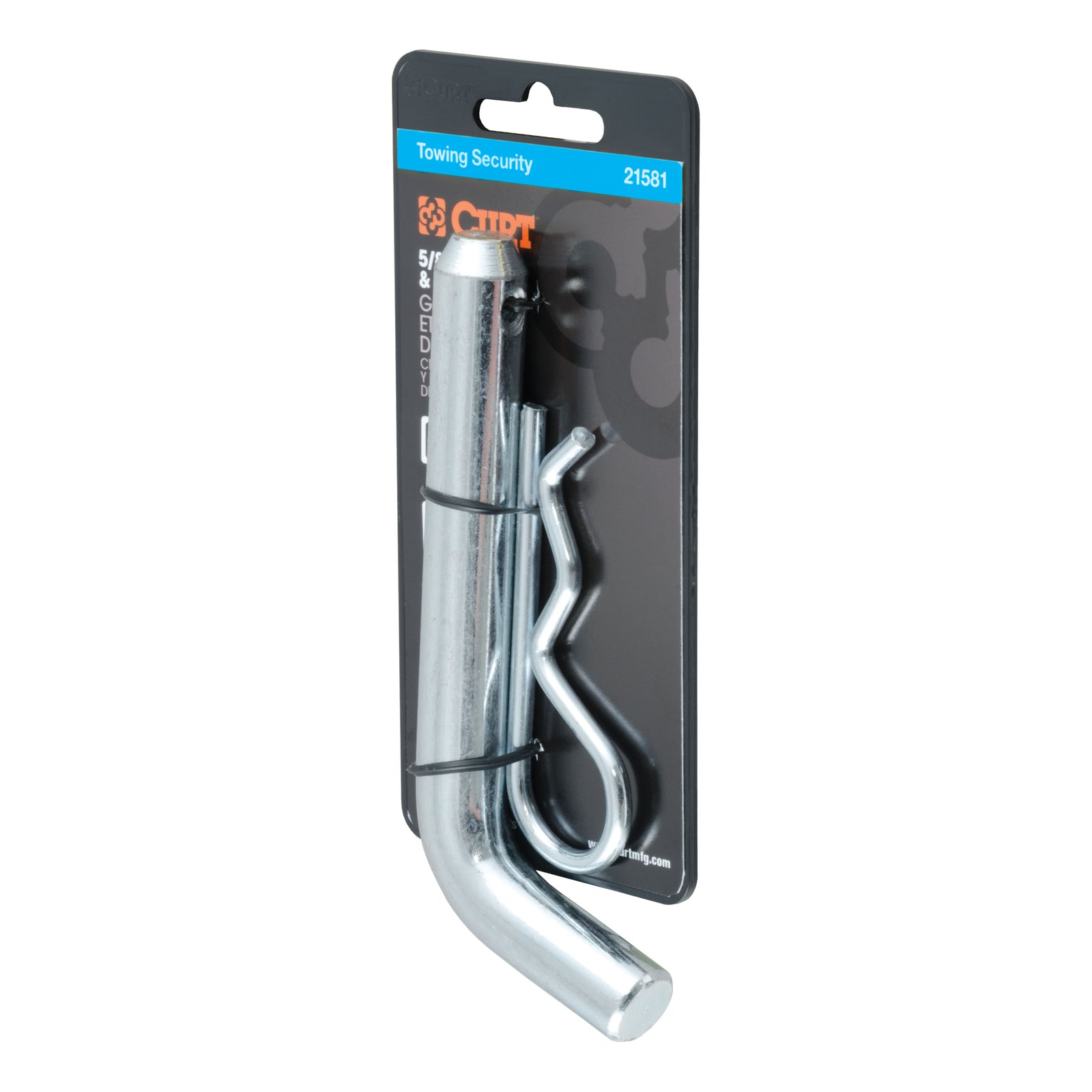 CURT 21581 Trailer Hitch Pin & Clip, 5/8-Inch Diameter, Fits 2 or 2-1/2-Inch Receiver