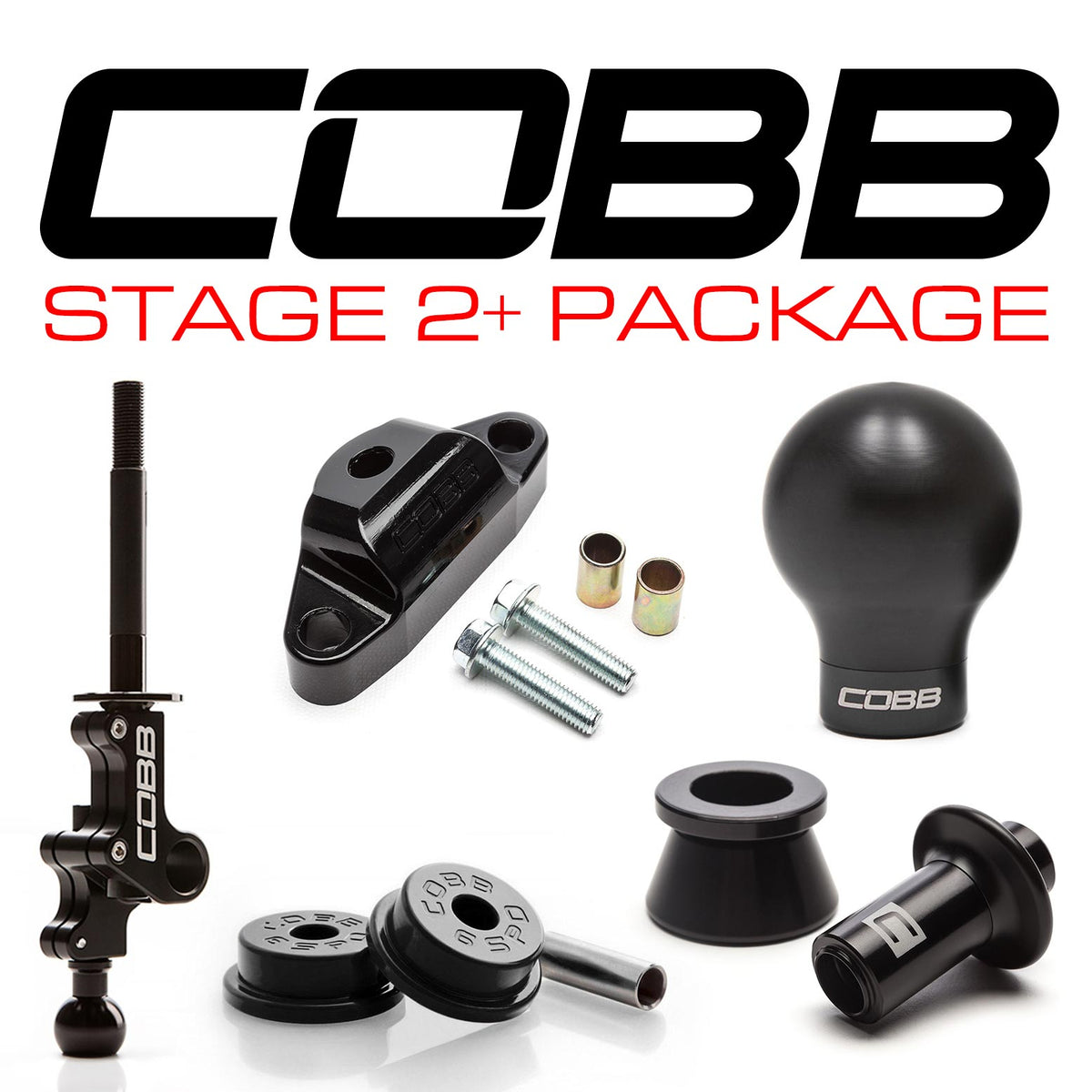 COBB Adjustable Shifter - 215X02P-W-RD-Knob-W-RD-Lockout