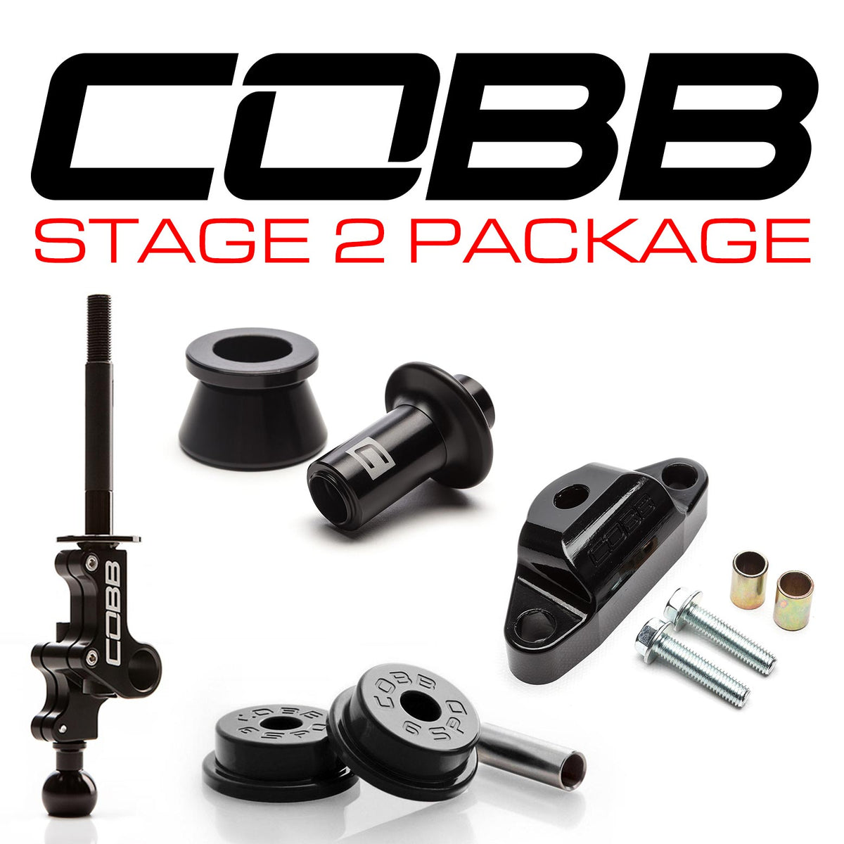 Subaru STI 6MT Stage 2 Drivetrain Package - White/Stealth Black - 215X02-W-BK