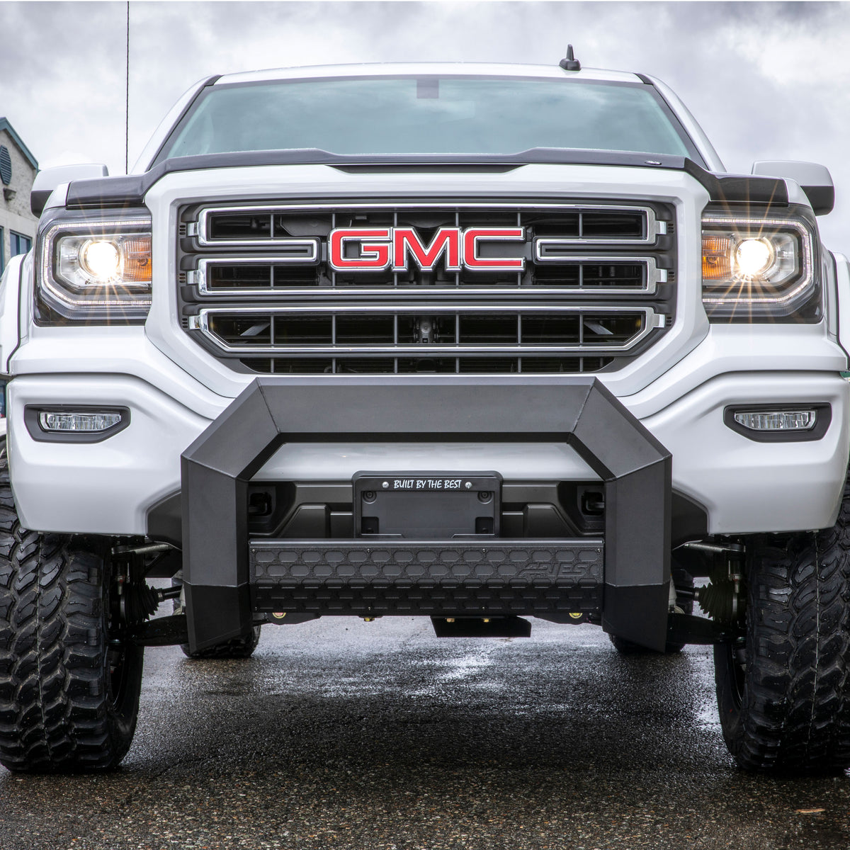ARIES 2164003 AdvantEDGE Black Aluminum Truck Bull Bar, Select Chevrolet Silverado, GMC Sierra 2500, 3500 HD