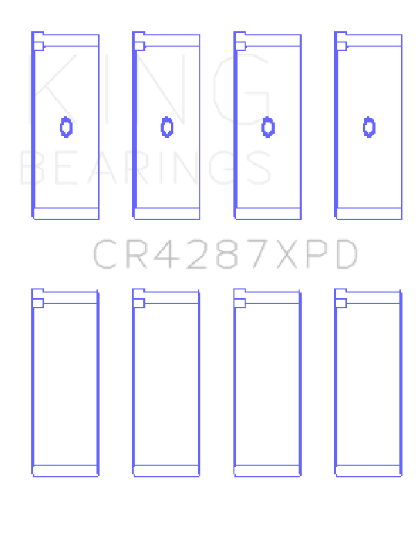 King Honda B18C1/B18C5 16V (Predoweled for Alum Rods) Performance Rod Bearing Set - Size STDX - CR4287XPDSTDX