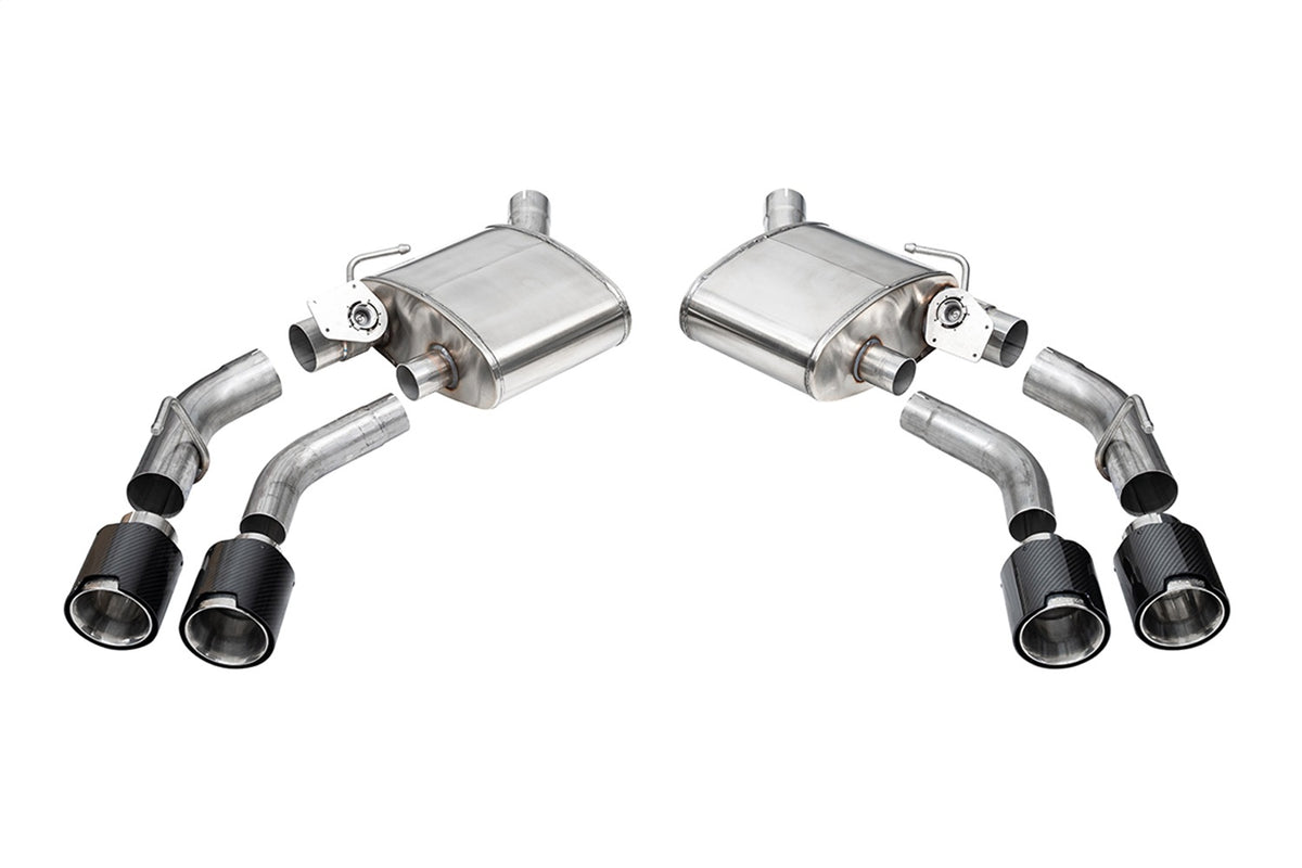 Corsa 2016-2024 Chevrolet Camaro SS / ZL1 Valved Axle-Back Exhaust w/ Carbon Fiber Quad Tips - 21789CF