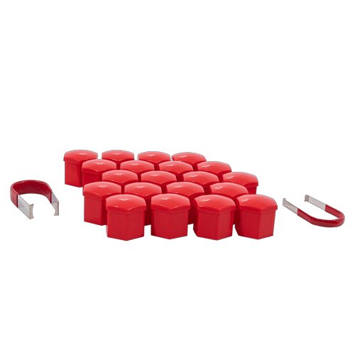 Gorilla Automotive - 21mm Hex Cap Set Red Clam - 21CAP-IRD