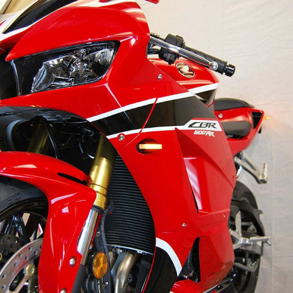 New Rage Cycles 13+ Honda CBR 600RR Front Signals w/Load EQ - CBR600-FB-L - front view