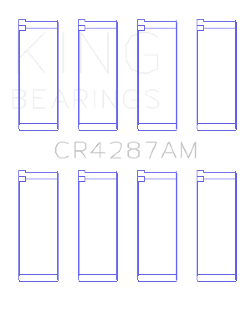 King Engine Bearings Honda B18C1/B18C5 (Size +0.25mm) Connecting Rod Bearing Set - CR4287AM0.25