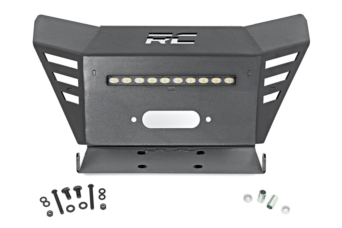 Winch Plate | 10&quot; Black Slimline | Honda Pioneer 520
