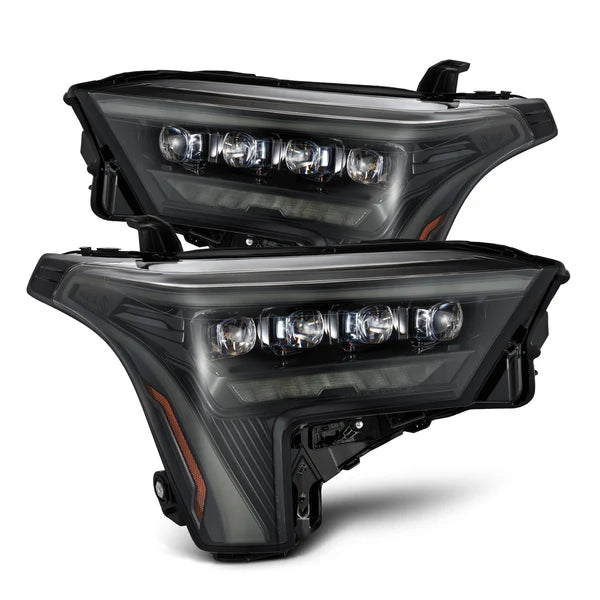 AlphaRex 22-24 Toyota Tundra/Sequoia NOVA-Series Headlights Alpha-Black w/Amber DRL - Req 810029 OR 810030