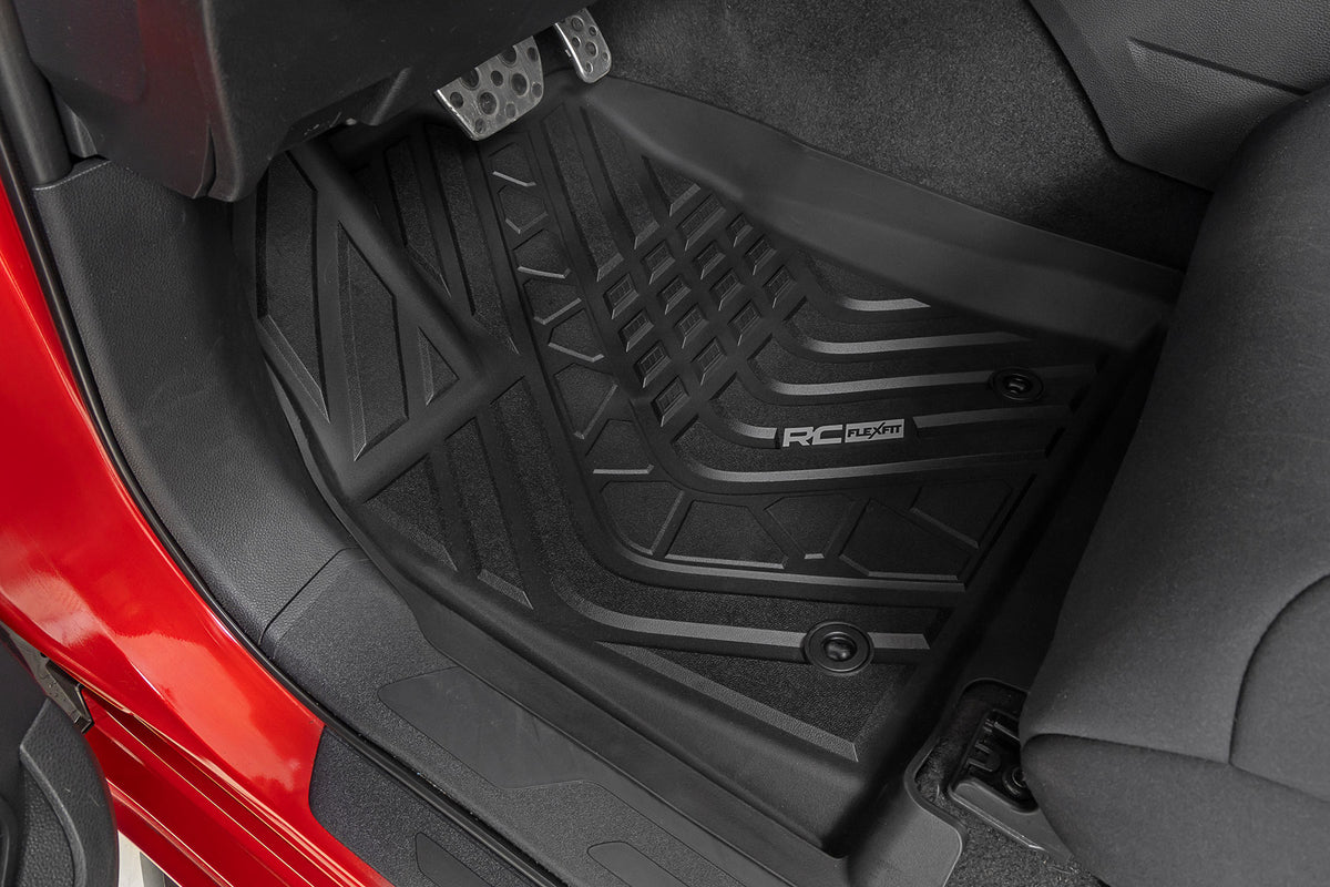 Rough Country - Flex-Fit Floor Mats - FR - CrewMax - Toyota Tundra 2WD/4WD (2022-2025) - FF-7170 for 2022-2024 Toyota Tundra 