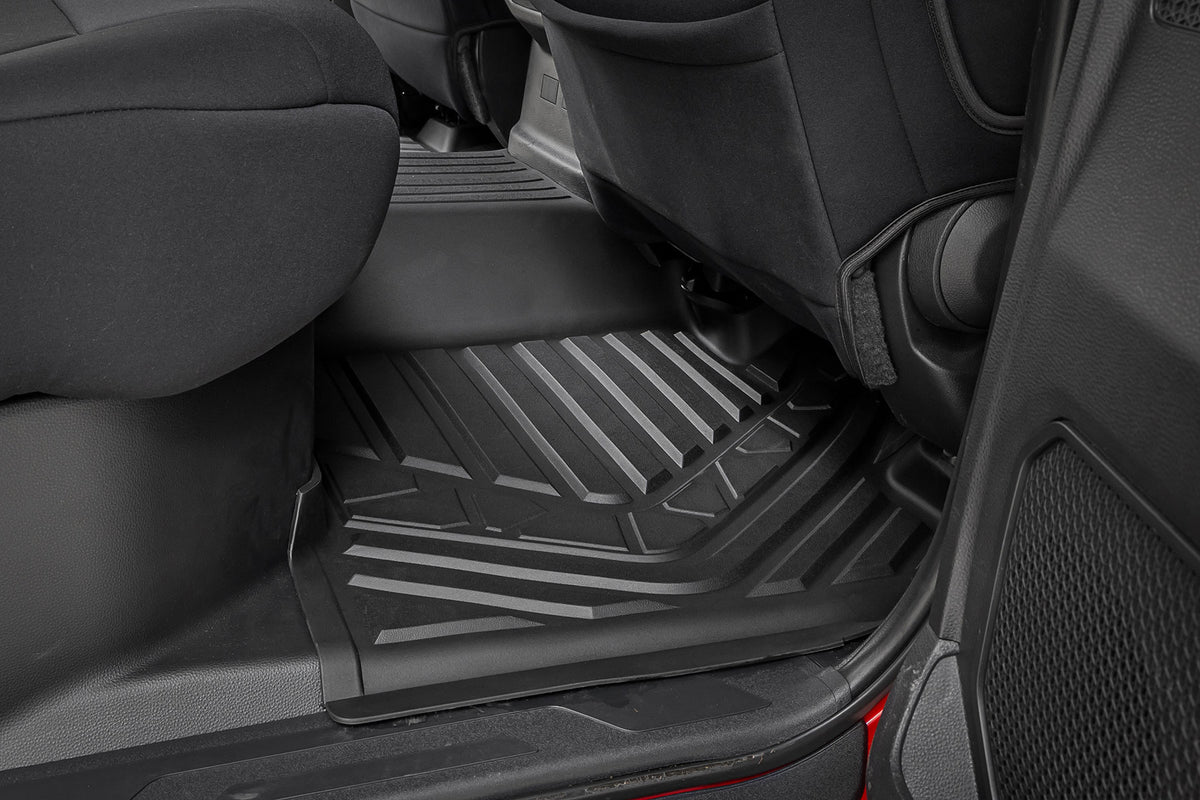 Rough Country - Flex-Fit Floor Mats - FR & RR - CrewMax - Toyota Tundra 2WD/4WD (2022-2025) - FF-71780 for 2022-2024 Toyota T