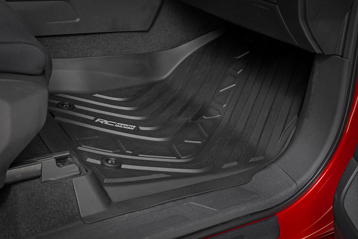 Rough Country - Flex-Fit Floor Mats - FR & RR - CrewMax - Toyota Tundra 2WD/4WD (2022-2025) - FF-71780 for 2022-2024 Toyota T