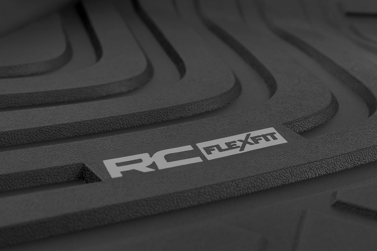 Rough Country - Flex-Fit Floor Mats - FR & RR - CrewMax - Toyota Tundra 2WD/4WD (2022-2025) - FF-71780 for 2022-2024 Toyota T