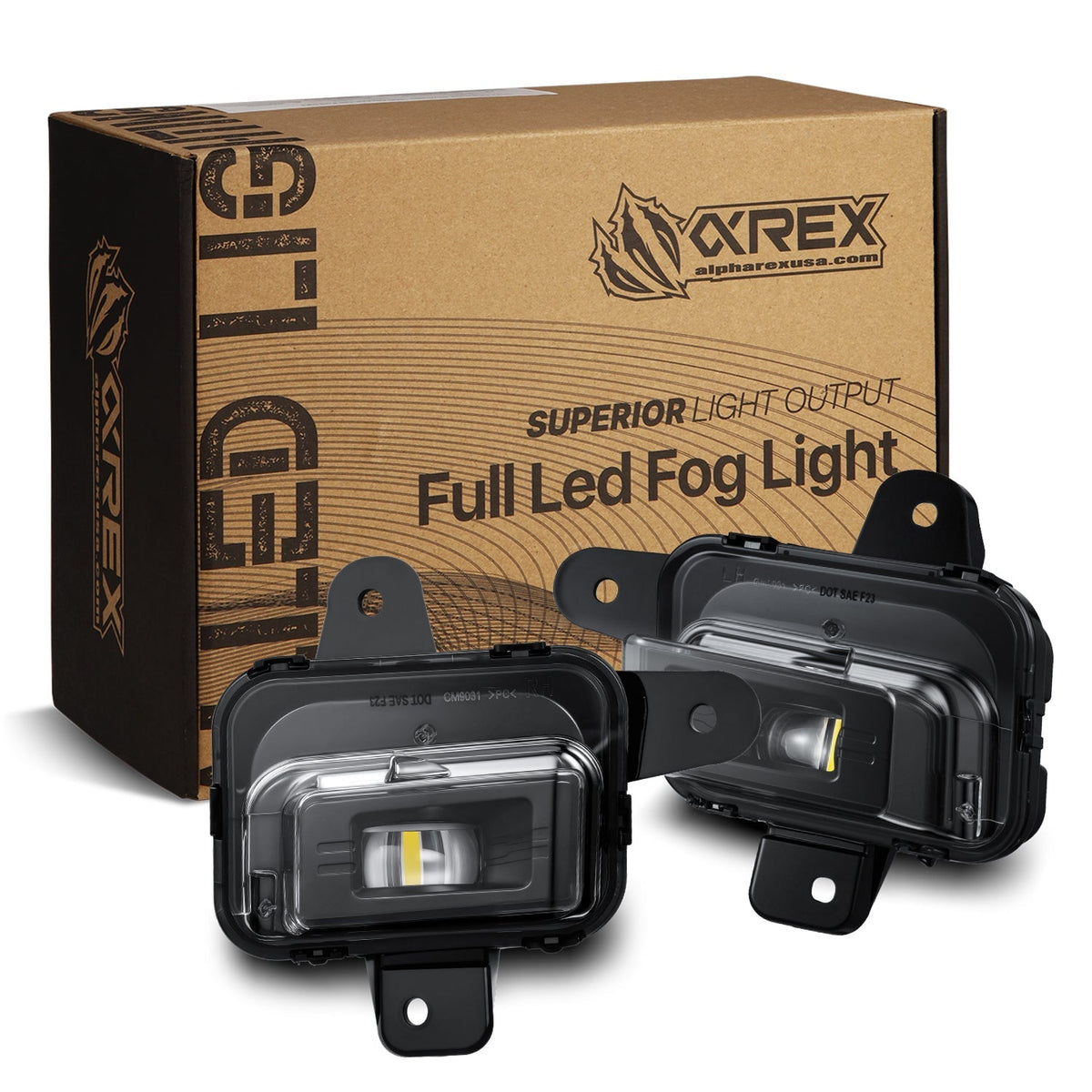 AlphaRex 22-25 GMC Sierra 1500 LED Fog Lights - White/Amber - 210021 by AlphaRex - front view