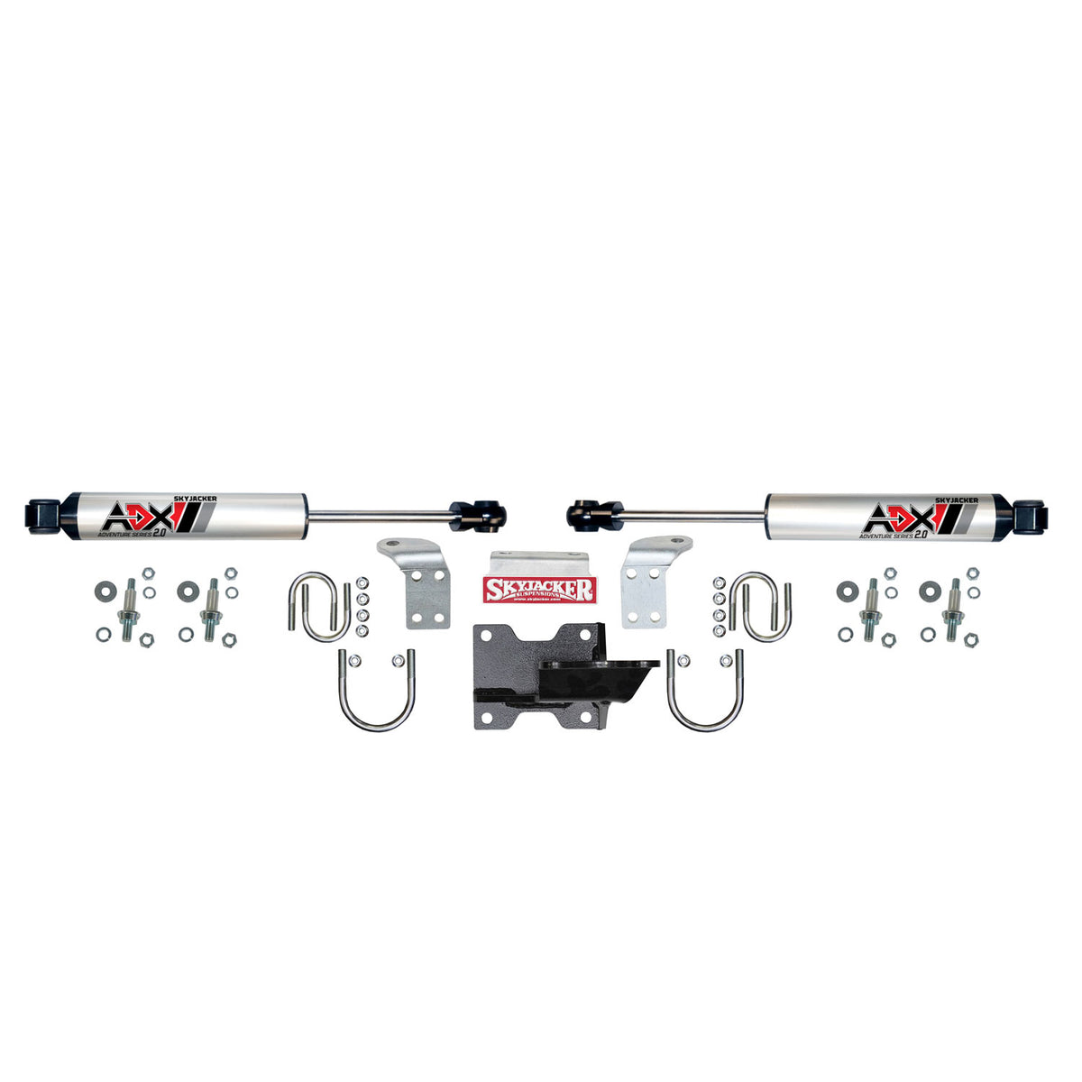Skyjacker 07-18 jeep Wrangler JK ADX 2.0 Dual Stabilizer Kit w/ CNC Machined Polished Alum. - 2205