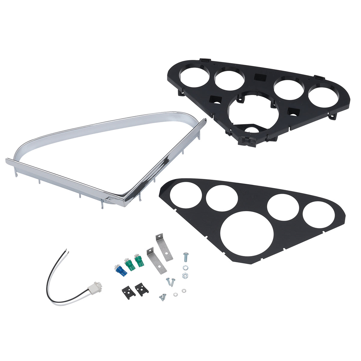 Autometer 55-59 Chevy Trucks 5-Gauge Dash Panel (Fits one 3-3/8in Tach/Speedo four 2-1/16in Gauges) - 2208