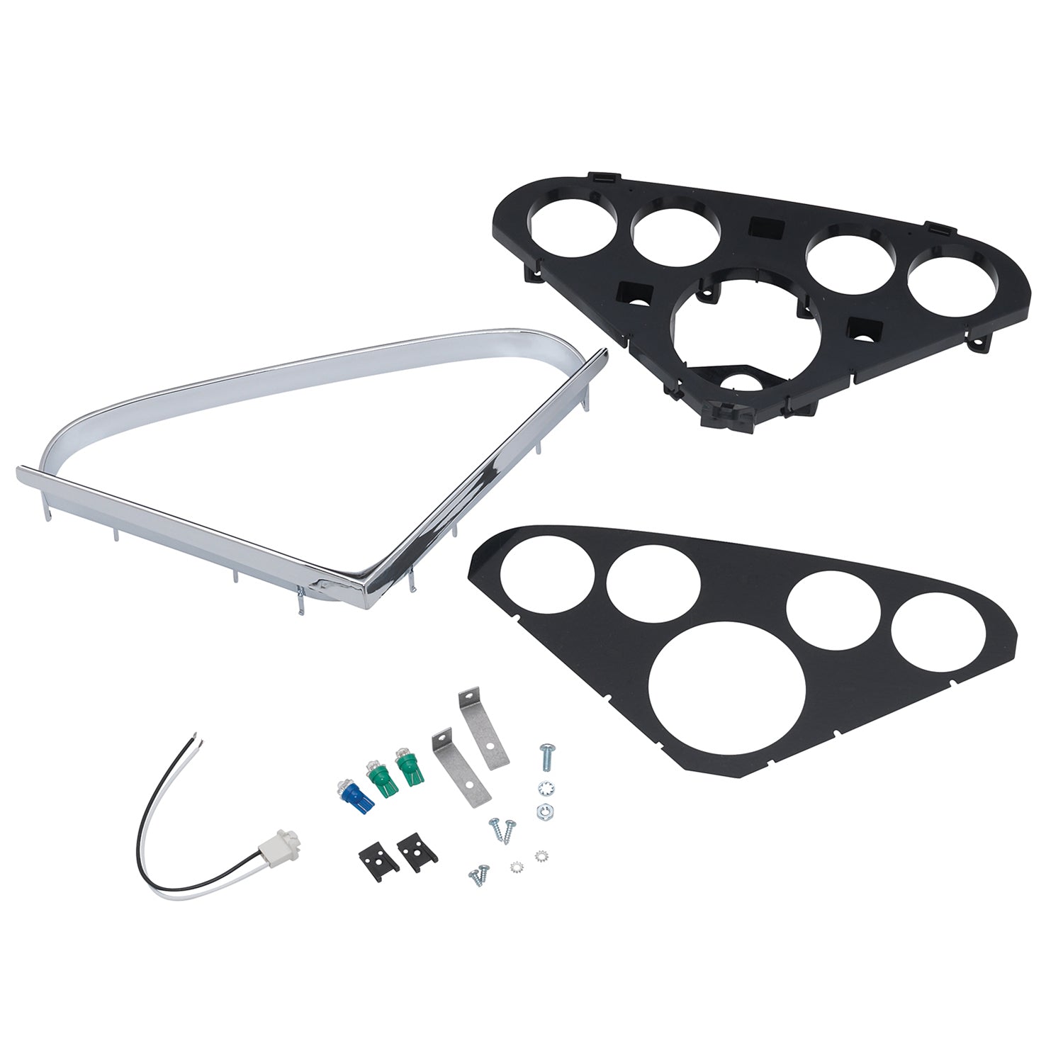 Autometer 55-59 Chevy Trucks 5-Gauge Dash Panel (Fits one 3-3/8in Tach/Speedo four 2-1/16in Gauges) - 2208