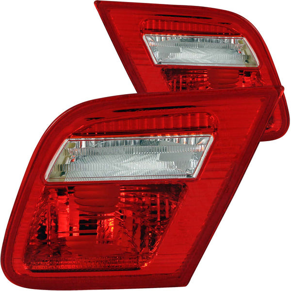 ANZO 2000-2003 BMW 3 Series E46 Taillights Red/Clear - Inner - 221164 for 1999-2006 BMW 3 Series - front view