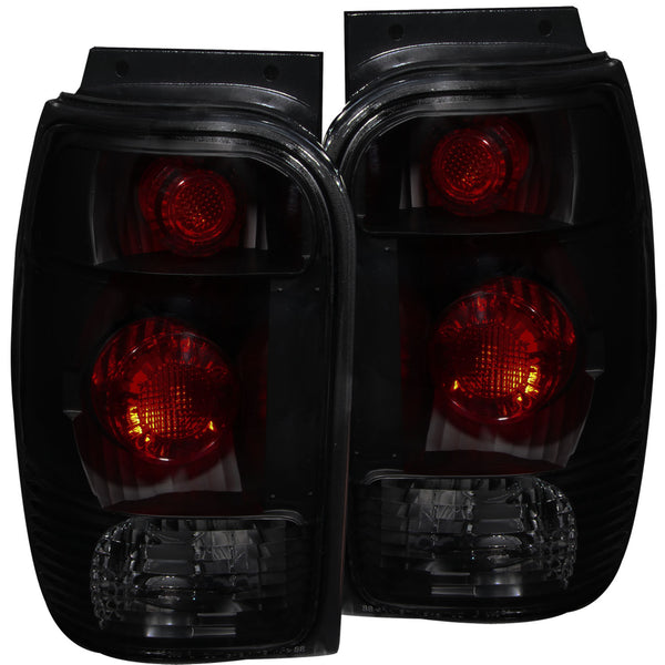 ANZO 1998-2001 Ford Explorer Taillights Dark Smoke - 221186 for 1998-2001 Ford Explorer - front view