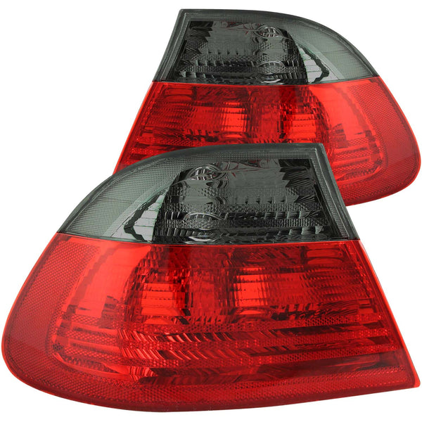 ANZO 2000-2003 BMW 3 Series E46 Taillights Red/Smoke - Outer - 221202 for 1999-2006 BMW 3 Series - front view