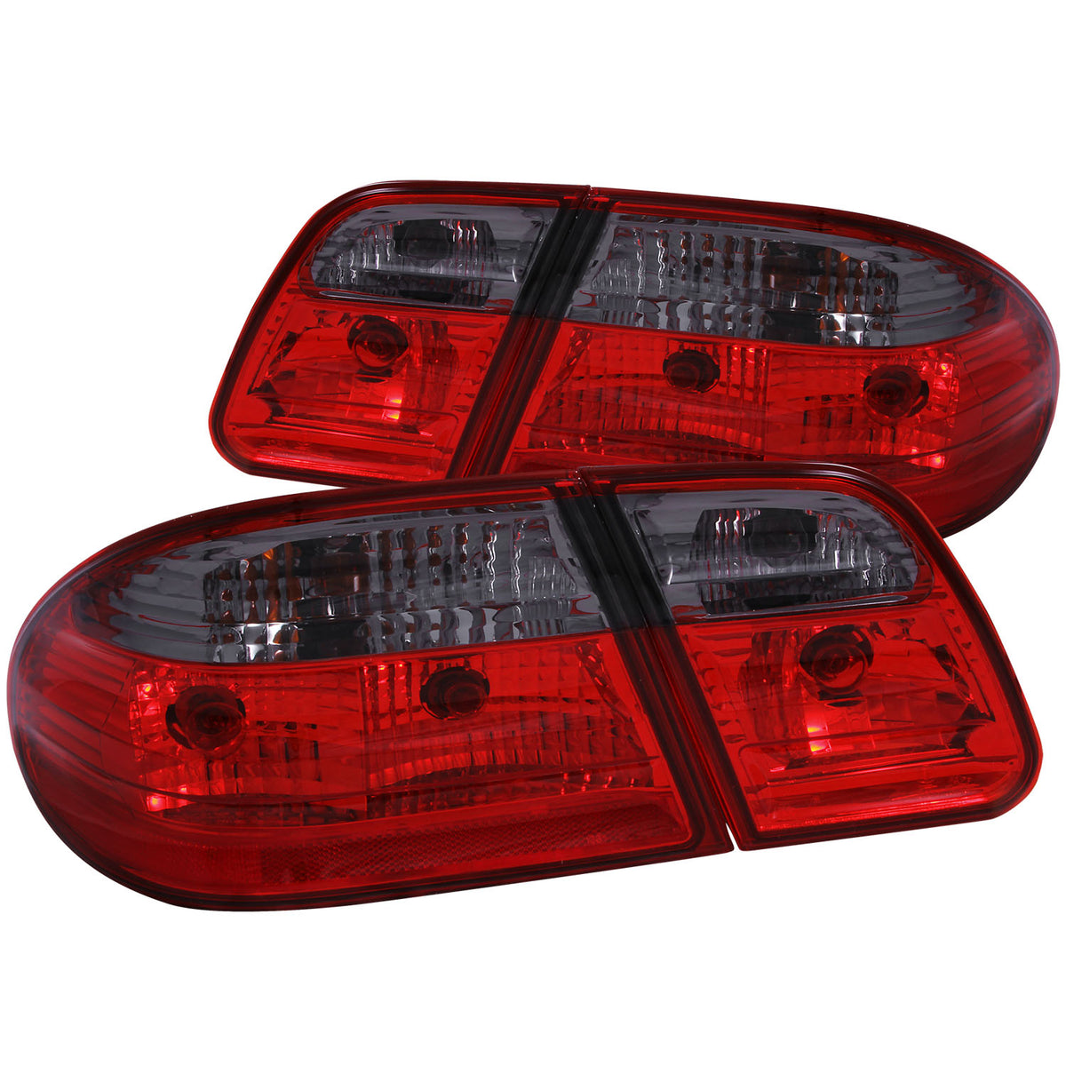 ANZO 1996-2002 Mercedes Benz E Class W210 Taillights Red/Smoke G2 - 221207 for 1996-2002 Mercedes Benz E Class - front view
