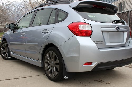 RokBlokz - Subaru Impreza 2012-2016 Rally Mud Flaps for 2012-2016 Subaru Impreza - front view