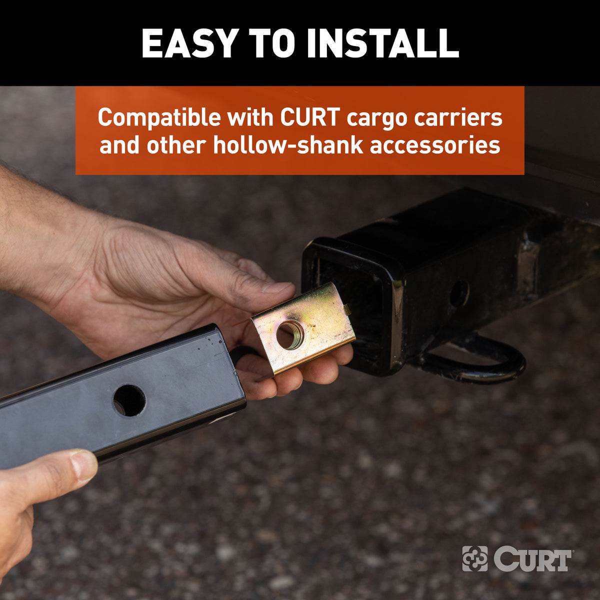 CURT 22323 Anti-Rattle Hitch Pin Shim Device, Fits 2-Inch Receiver, 5/8-In Hole