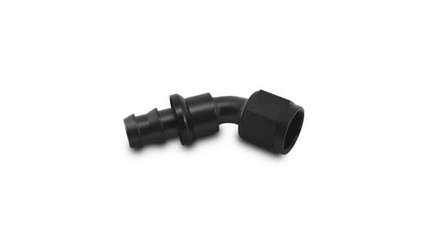 Vibrant -10AN Push-On 45 Deg Hose End Fitting - Aluminum - 22410