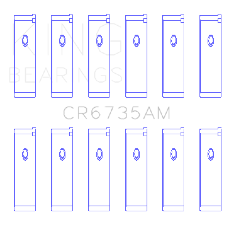 King Mitsubishi 6G74 3000GT/Dodge Stealth (Size 0.5) Performance Rod Bearing Set - CR6735AM0.5