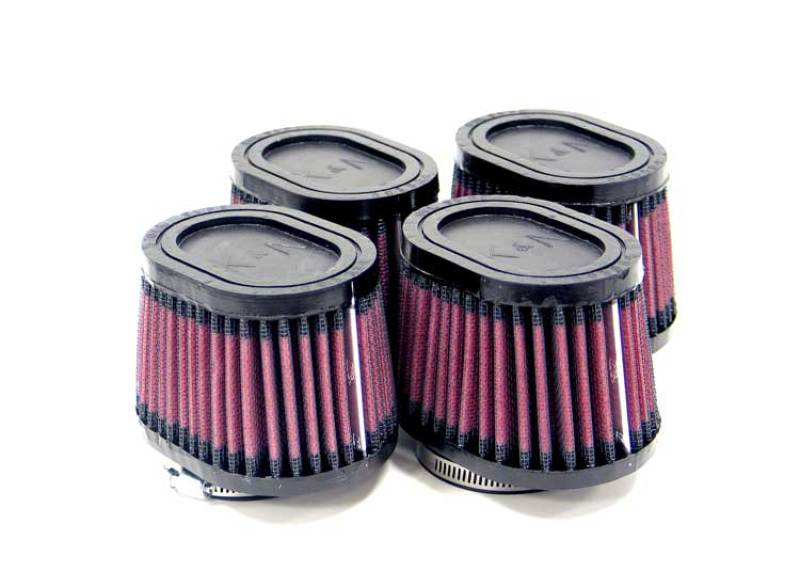 K&amp;N Universal Rubber Filter 2.125in Flange ID/3in x 4in Tapered Oval/2.75in Height (4 Filters) - RU-0984