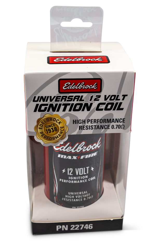 Edelbrock Ignition Coil - Electric Oil Filled - .70 PR Red w/ Black Top - 22746