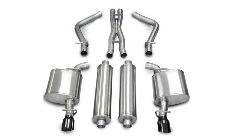 Corsa 2005-2010 Dodge Charger R/T 5.7L V8 Black Xtreme Cat-Back Exhaust - 14439BLK