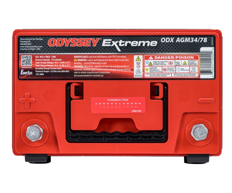 Odyssey Battery Auto/Truck/Heavy Duty & Commercial Extreme AGM Battery (34/78-PC1500DT) - ODX-AGM34 78 for 1985-2000 Plymouth