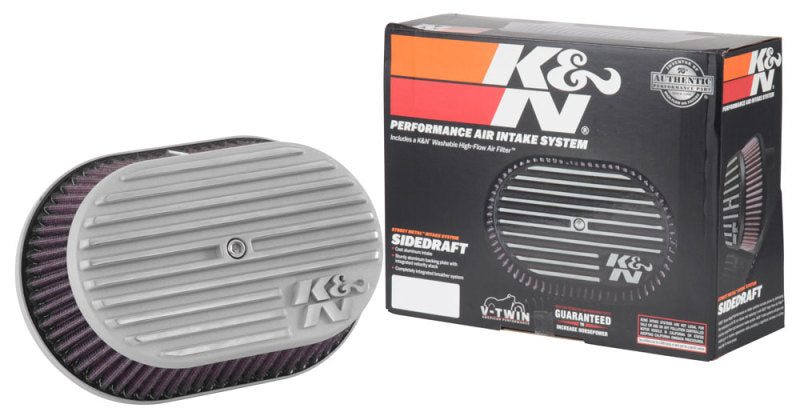 K&amp;N Street Metal Intake System Side Draft Touring Silver Intake System-Harley Davidson - RK-3952S