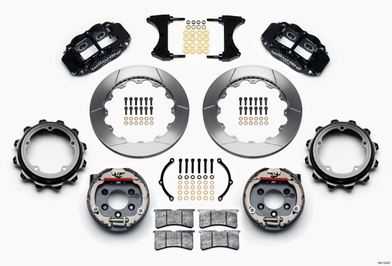 Wilwood Narrow Superlite 4R Rear P-Brk Kit 12.88in Strange Eng Floater 3.49in Offset - 140-12435