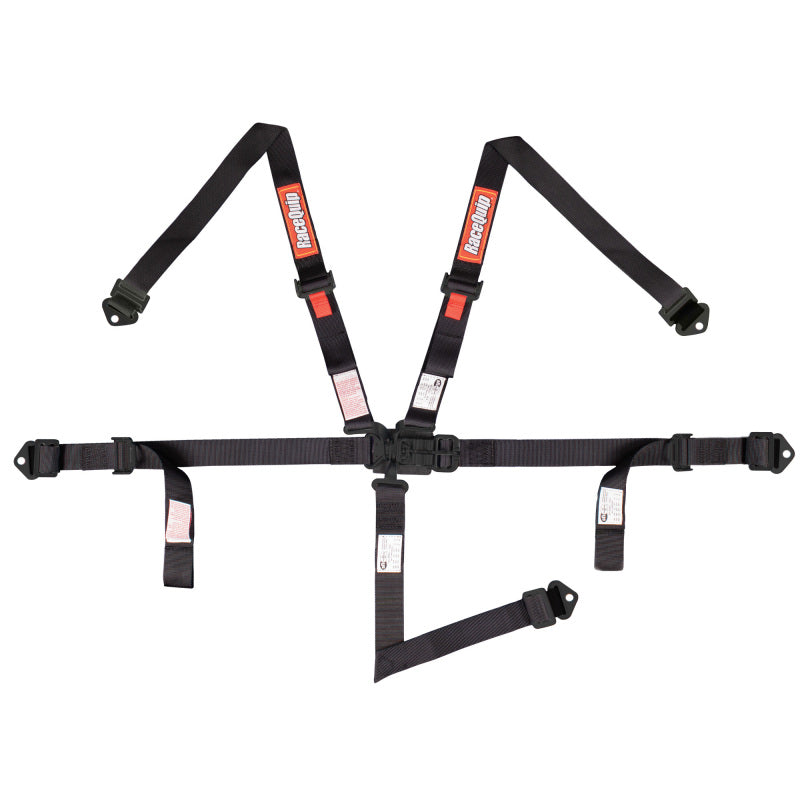 RaceQuip Black JR. L & L 5pt Harness - 709009RQP