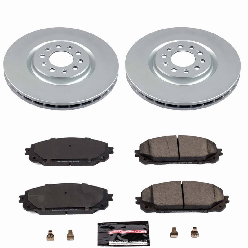 Power Stop 16-23 Jeep Cherokee Front Z23 Coated Brake Kit - CPK7414-23