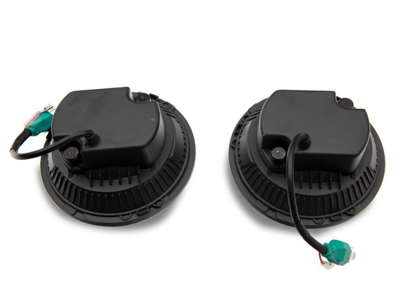 Raxiom 97-18 Jeep Wrangler TJ &amp; JK Axial 7-In LED Headlights w/ DRL- Chrome Housing (Clear Lens) - J155569