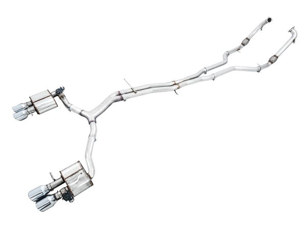 AWE Tuning Audi B9 S5 Sportback SwitchPath Exhaust - Non-Resonated (Silver 102mm Tips) - 3025-42042
