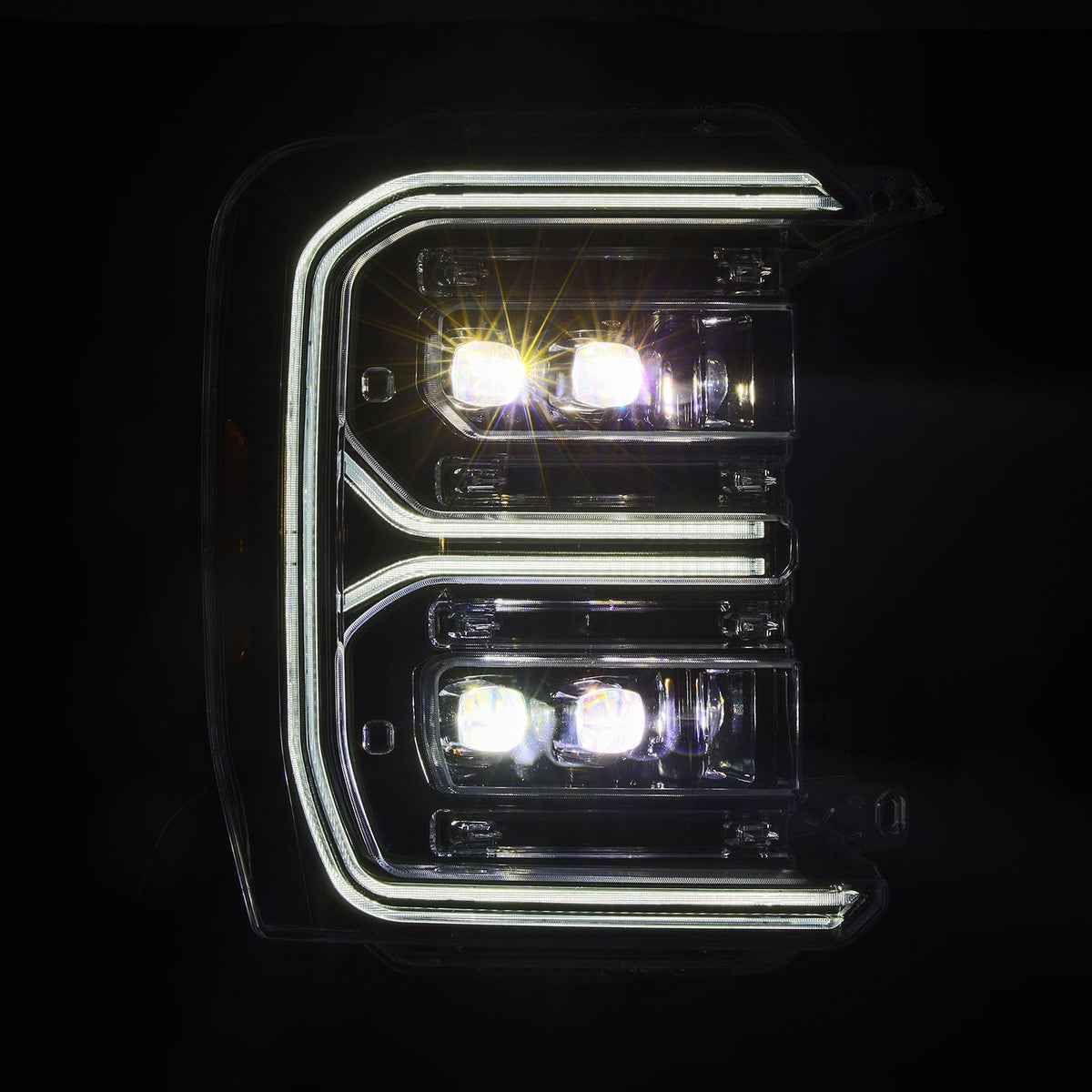 AlphaRex 23-26 Ford F-250 SD NOVA LED Proj Headlights Alpha Blk w/Activ Light/Seq Signal/Switchback - 880894
