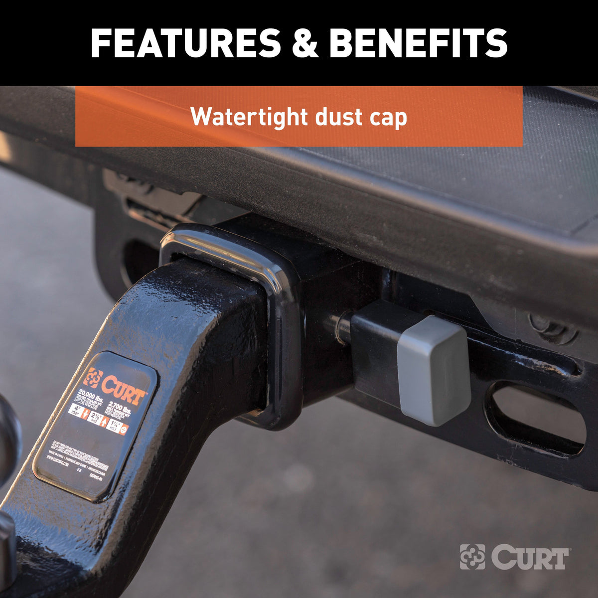 CURT 23021-KA Trailer Hitch Lock, 5/8-Inch Pin Diameter, Fits 2, 2-1/2 or 3-Inch Receiver, Keyed Alike