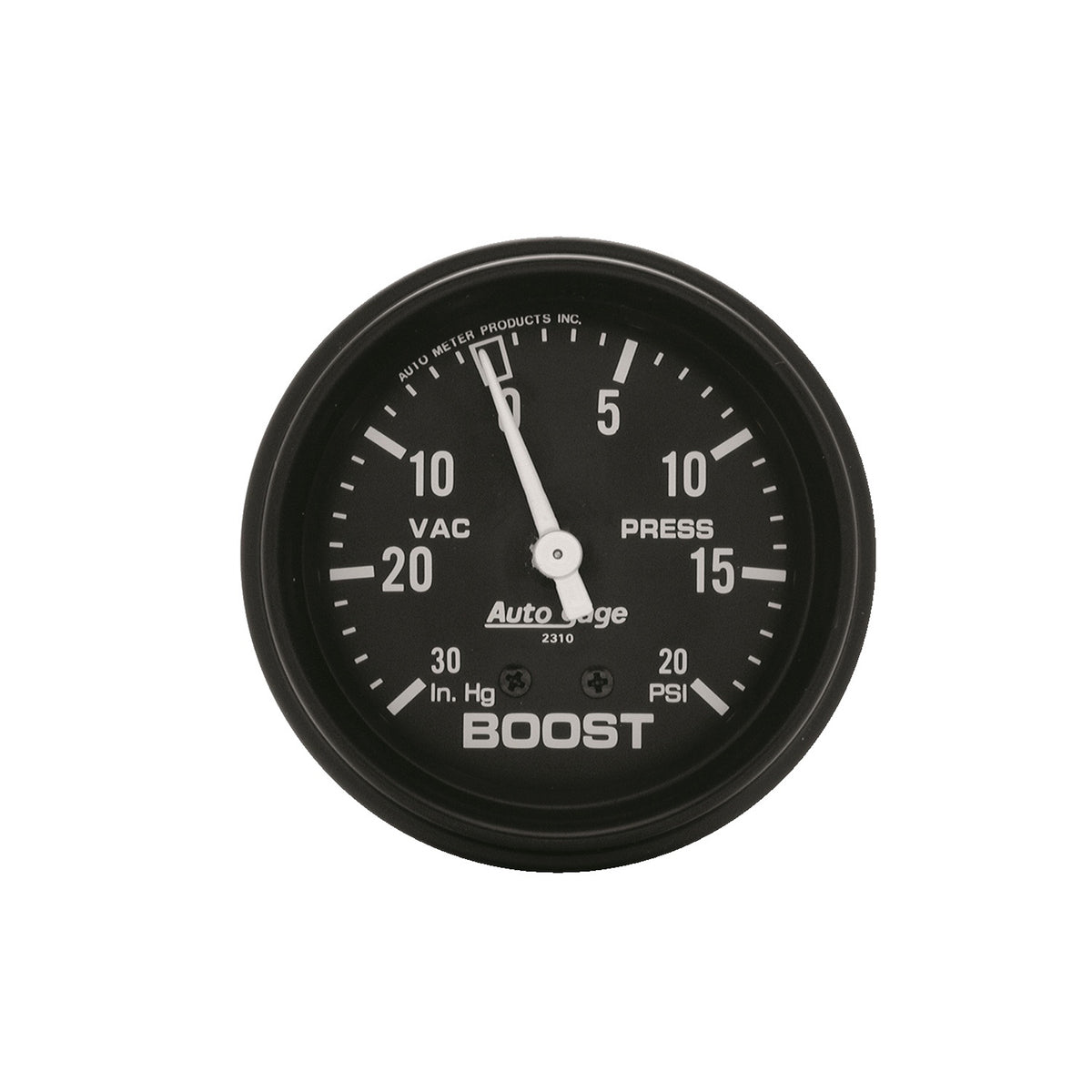 Autometer Black 2-5/8in 30 In Hg-Vac / 20 PSI Mechanical Vacuum/Boost Gauge - 2310