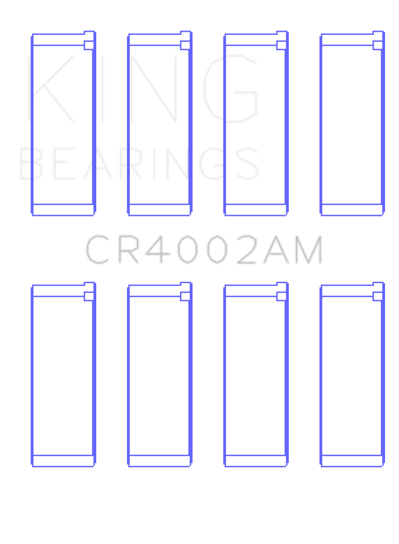 King Ford/Kia/Mazda DOHC 16 Valve/SOHC 16 Valve/SOHC 8 Valve (Size +0.5) Rod Bearing Set - CR4002AM0.5
