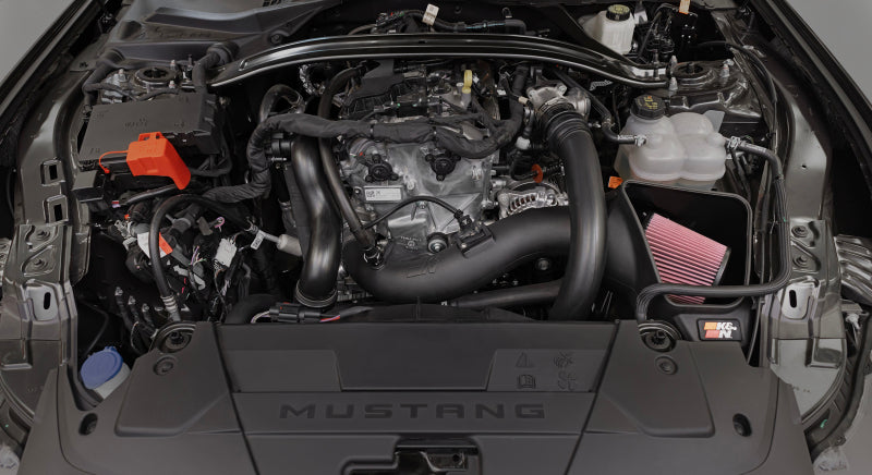 K&amp;N 2024 Ford Mustang Ecoboost L4-2.3L F/L Turbo Aircharger - Cold Air Intake System - 63-2627