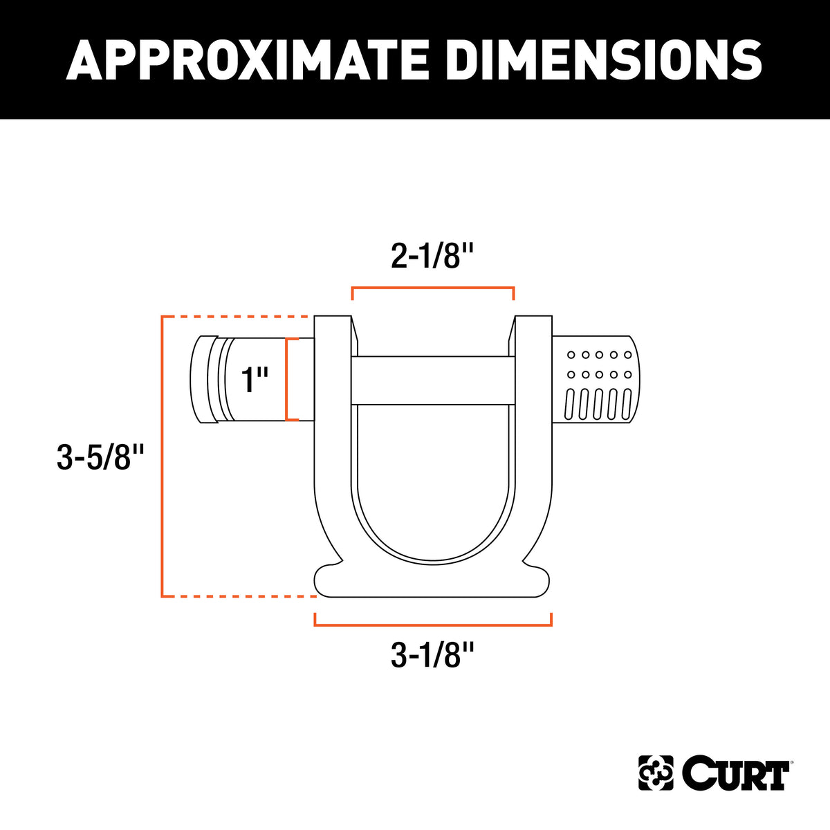 CURT 23255 5th Wheel Trailer Lock for 2-Inch King Pin
