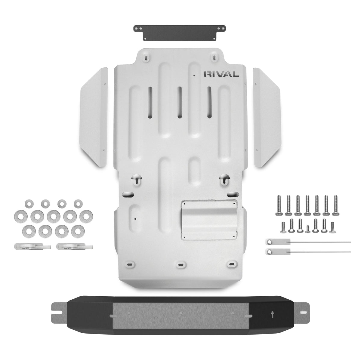 Rival 10-24 Toyota 4Runner Aluminum Transmission Transfer Case Catalytic Converter Skid Plate - 2333.9543.2.6